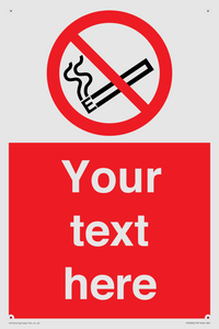 Custom No E-cigarettes / Vaping Sign
